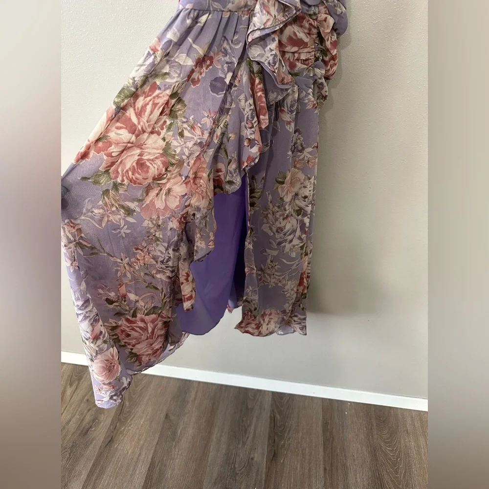 Free People ASTR The Label Kiana Floral Ruched Midi Dress Size XS - Picture 8 of 12